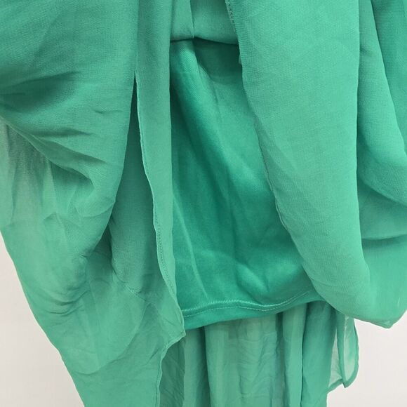 Strapless Tube Top Size Medium Green With Mesh Like Overlay (A34) - Picture 6 of 7